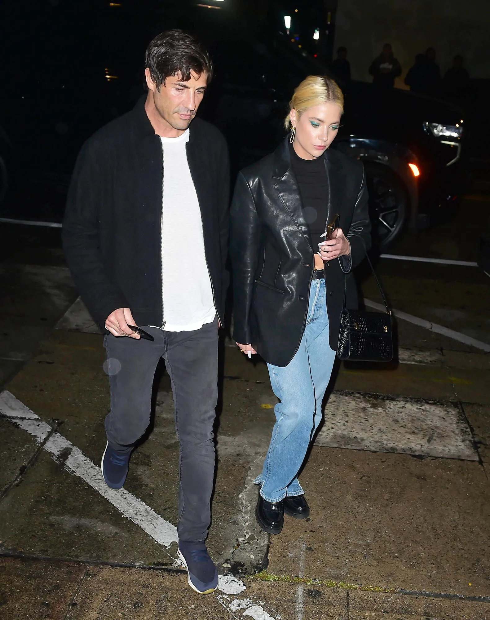 Pregnant Ashley Benson Kisses Husband Brandon Davis at Los Angeles Lakers Basketball Game