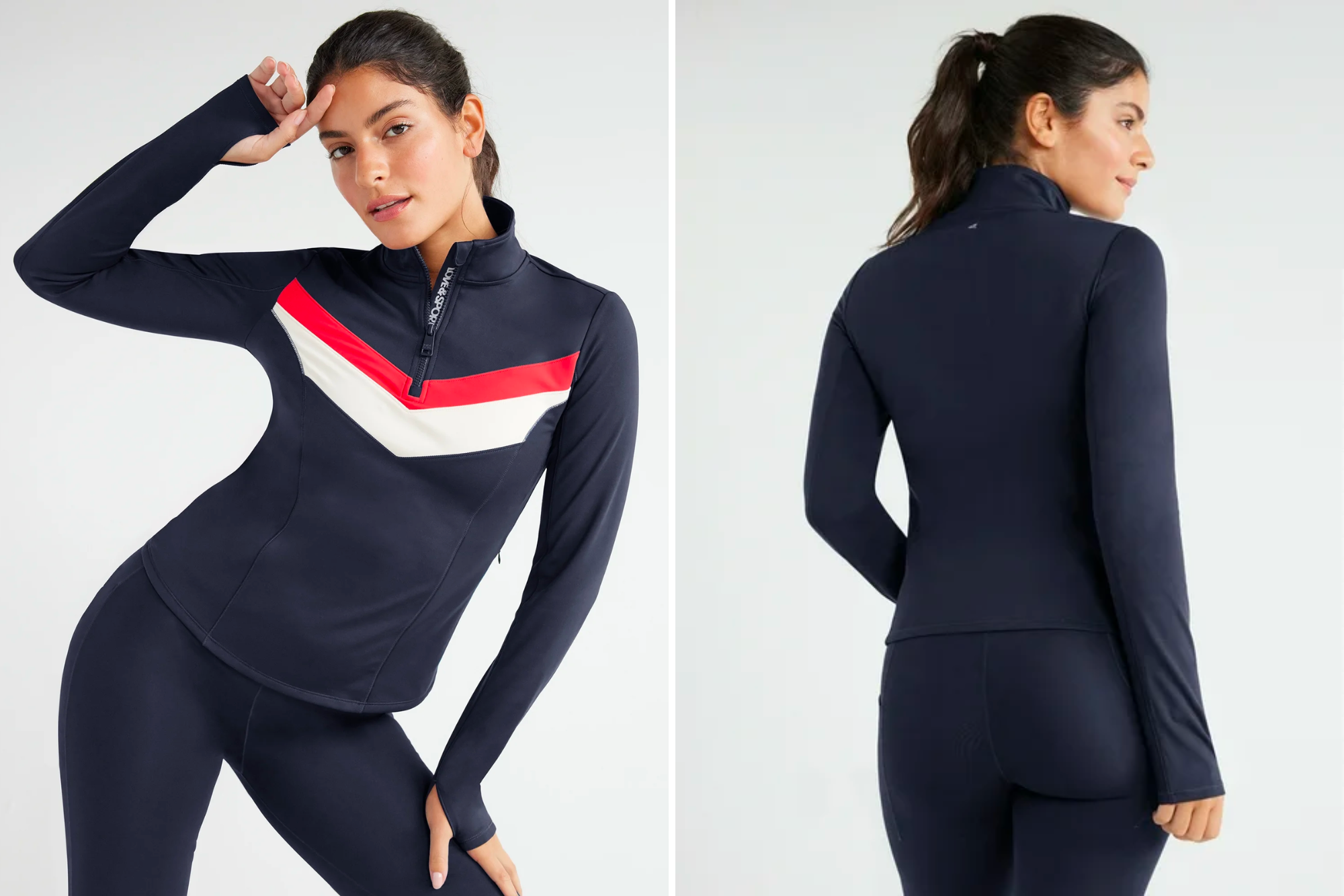 Love & Sports Brushed Quarter Zip Pullover