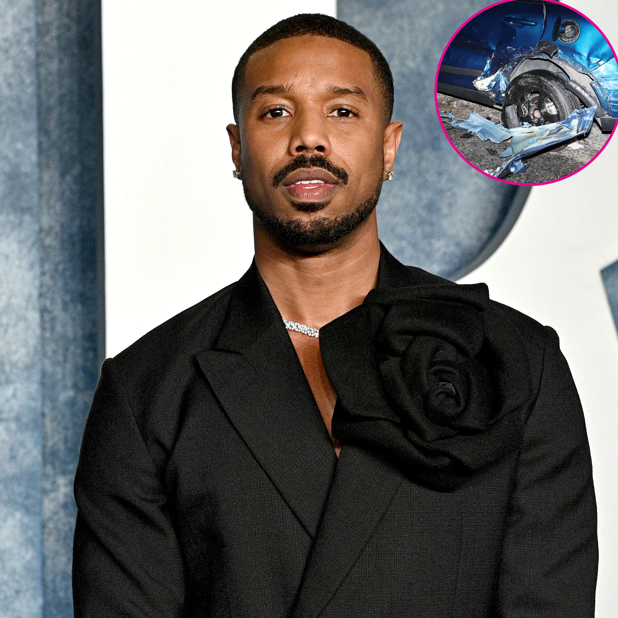 Michael B. Jordan Crashes Ferrari Into Parked Car While Driving in Los Angeles