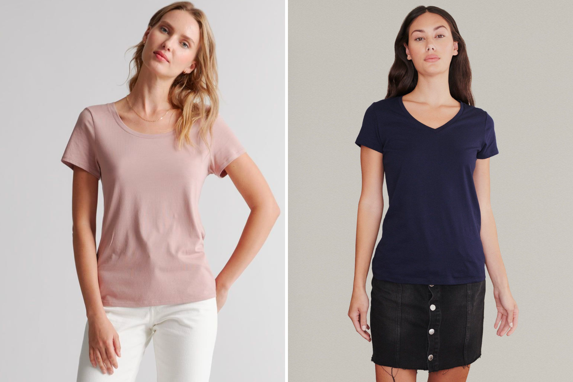 Quince Cotton Modal Scoop Neck Tee