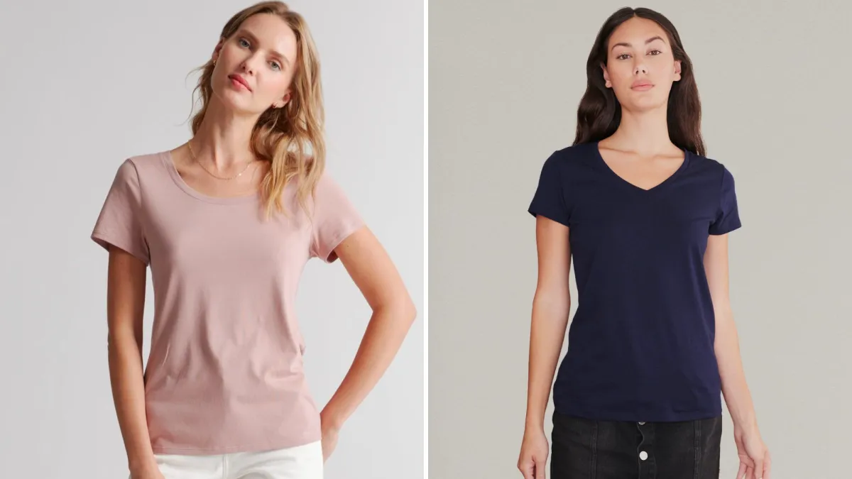 Quince Cotton Modal Scoop Neck Tee