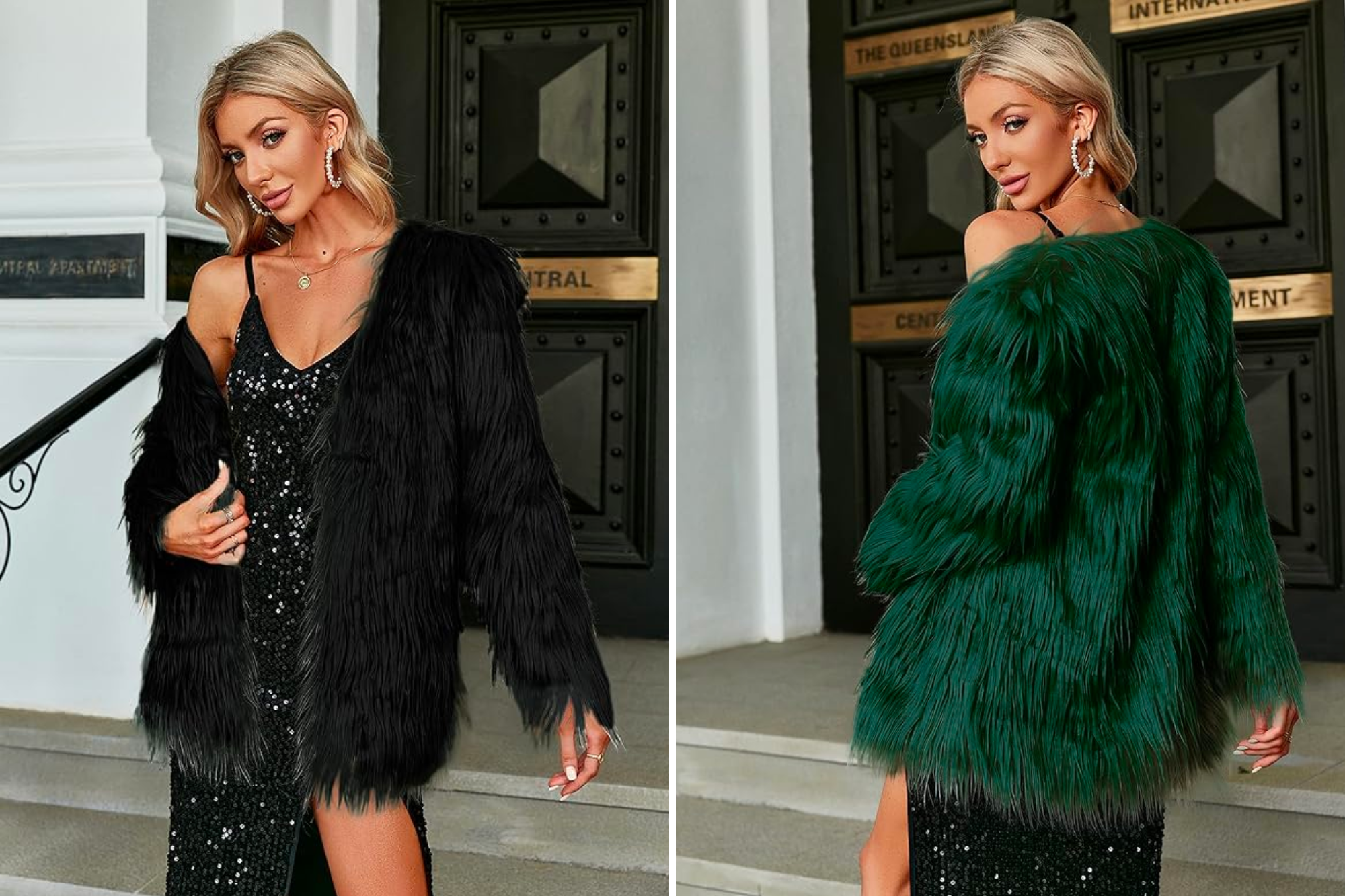 Simplee Apparel Faux Fur Coat