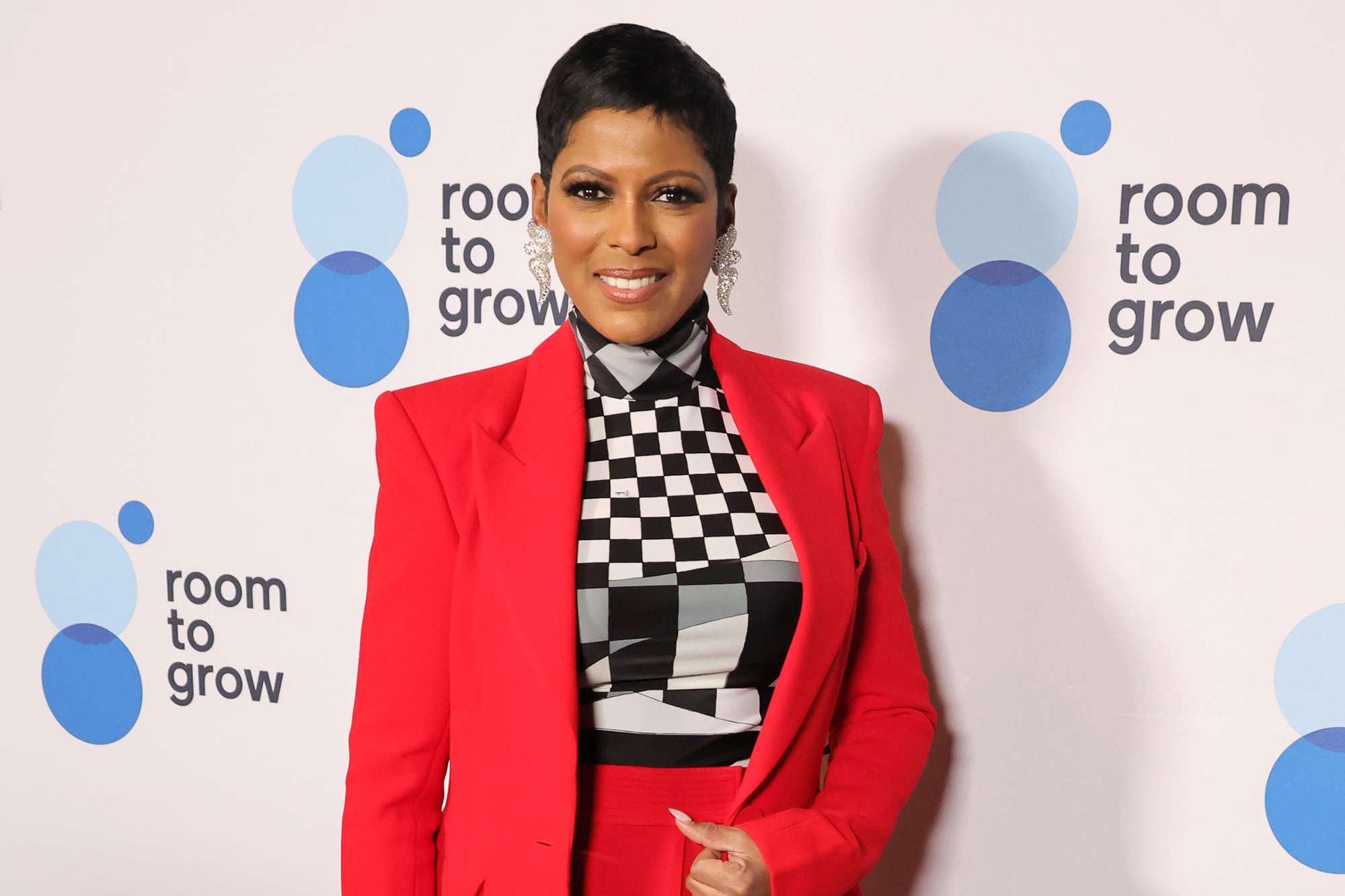 Tamron Hall attends Room To Grow 25th Anniversary gala at The Ziegfeld Ballroom on October 25, 2023 in New York City.