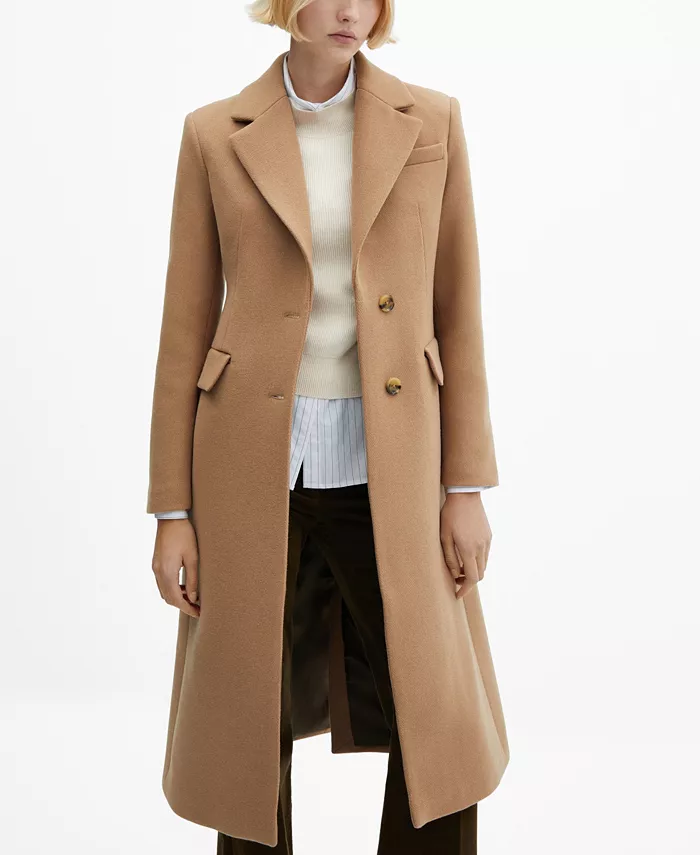 Mango wool overcoat