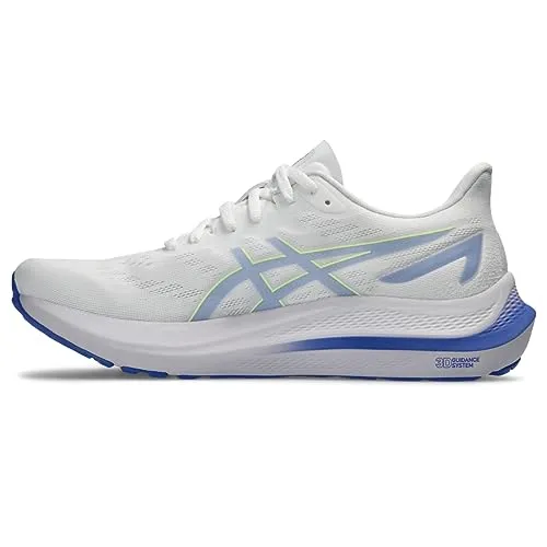 ASICS Women's GT-2000 12 Running Shoes, 11, White/Sapphire