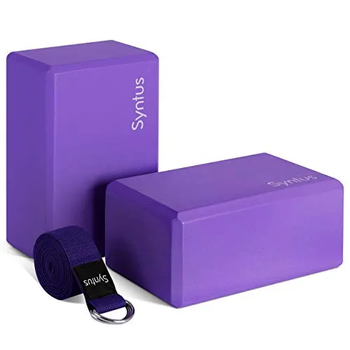 Best Budget Foam: Syntus Yoga Block and Yoga Strap Set