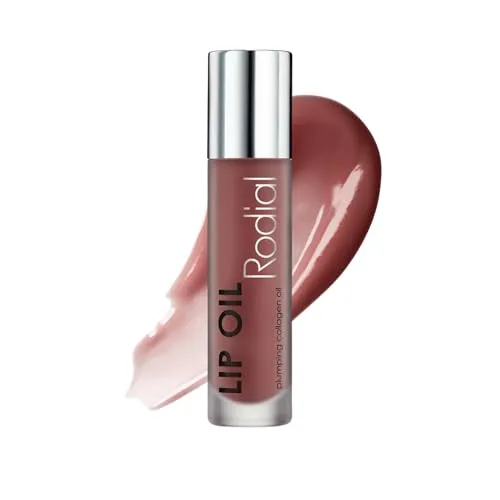 Rodial Plumping Collagen Lip Oil Wild Plum 0.13fl.oz, Vegan Collagen-Infused Lip Oil with Macadamia and Jojoba Oil, Deep Hydration for Fuller-Looking Pout, Ultra-Nourishing Formula for Silky Lips