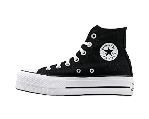 Converse Women's Chuck Taylor All Star Lift High Top Sneakers, Black/White/White, 6 Medium US