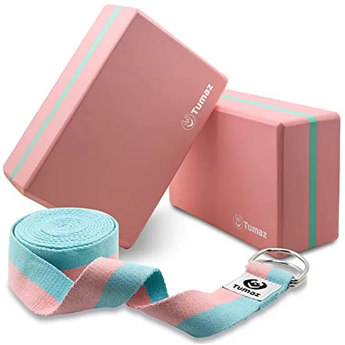 Best Overall Package: Tumaz Yoga Blocks 2 Pack with Strap and eBook