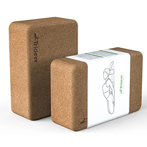 Best Narrow Blocks for Small Hands: Trideer Cork Yoga Blocks