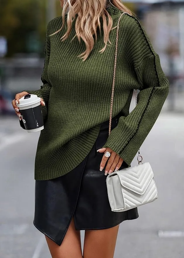 green sweater
