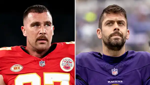 Baltimore Ravens Kicker Justin Tucker Responds to Travis Kelce Tossing His Helmet Before AFC Championship