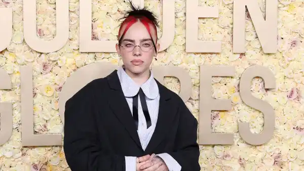 Billie Eilish Red Carpet Arrival Golden Globes 2024