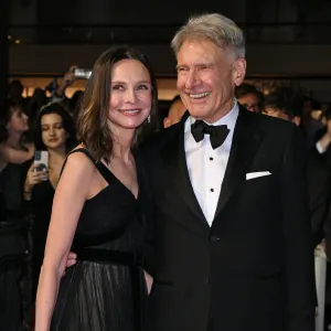 Calista Flockhart and Harrison Ford