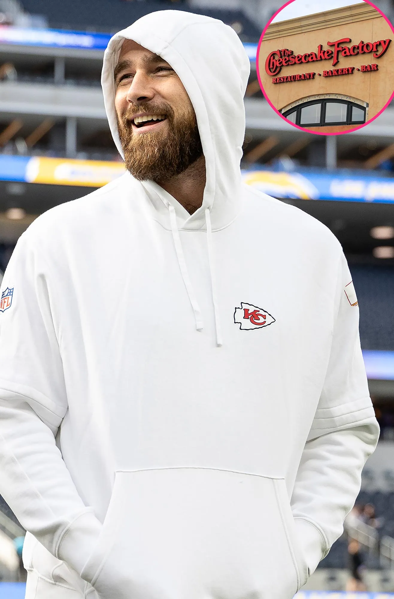 Cheesecake Factory Calls Travis Kelce a ‘Fashion Icon’ After He Dressed Like Their Menu