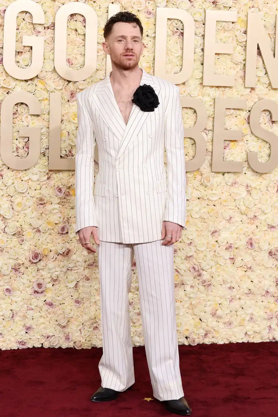 Chris Perfetti Red Carpet Arrival Golden Globes 2024