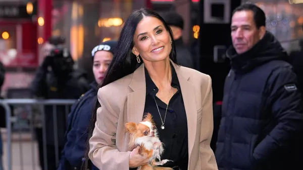 Demi Moore Continues Her Streak of Chic Monochromatic Winter Outfits in New York City