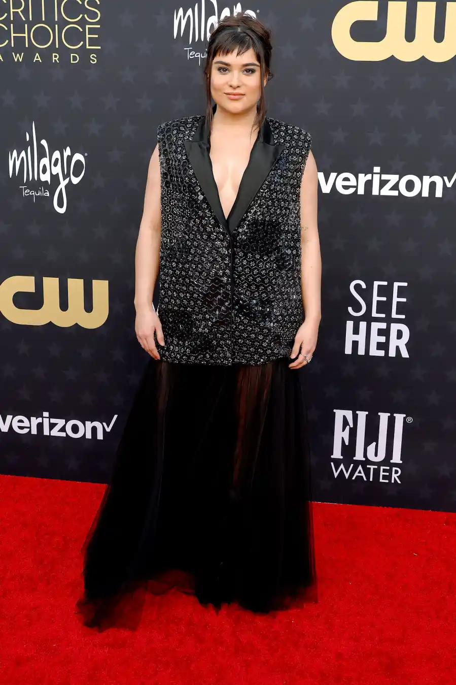 Devery Jacobs Red Carpet Arrival 2024 Critics Choice Awards