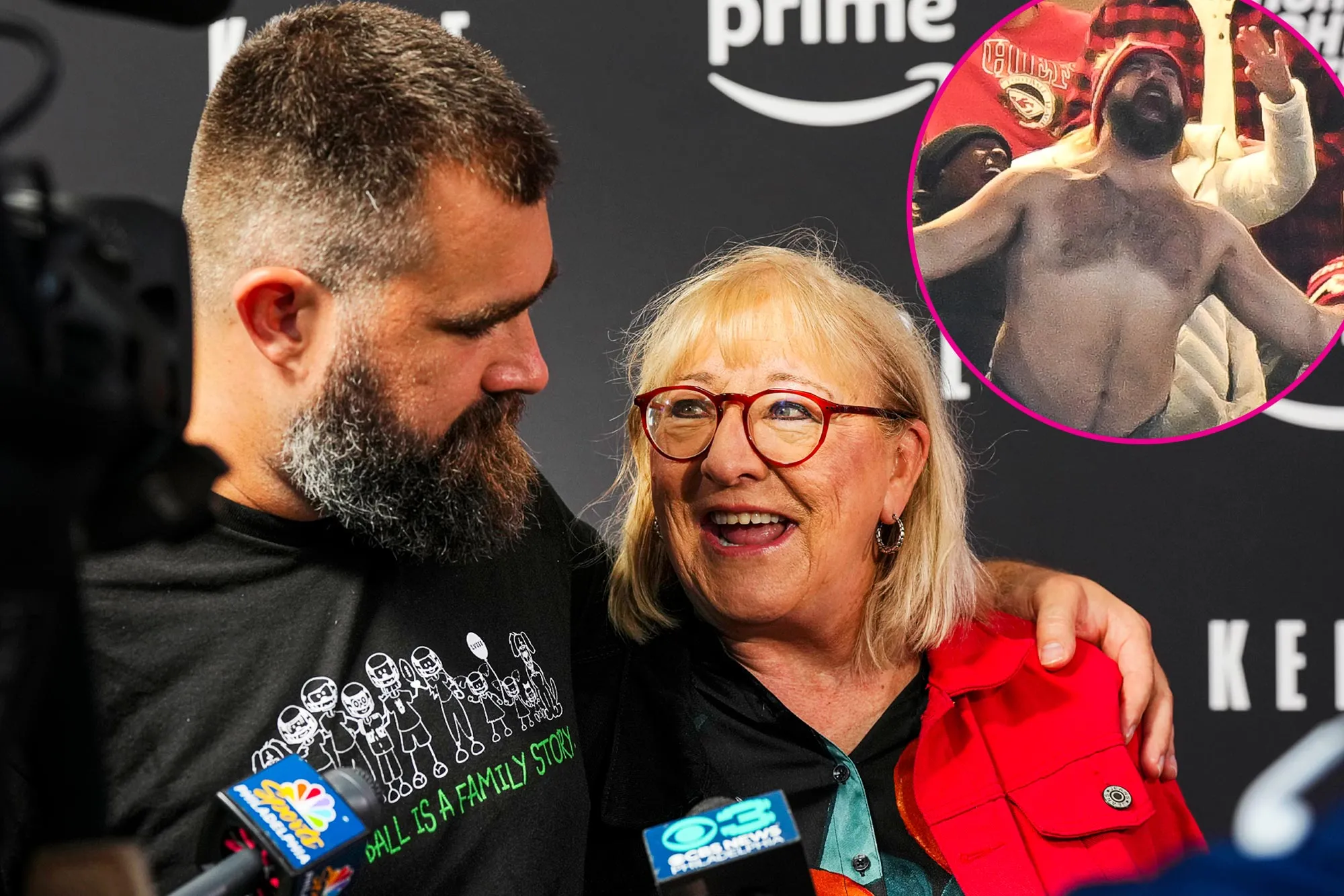 Donna Kelce Was Not at All Surprised When Son Jason Kelce Went Shirtless at Chiefs vs. Bills Game 128