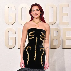 Dua Lipa Fails at Sitting in Her Dress