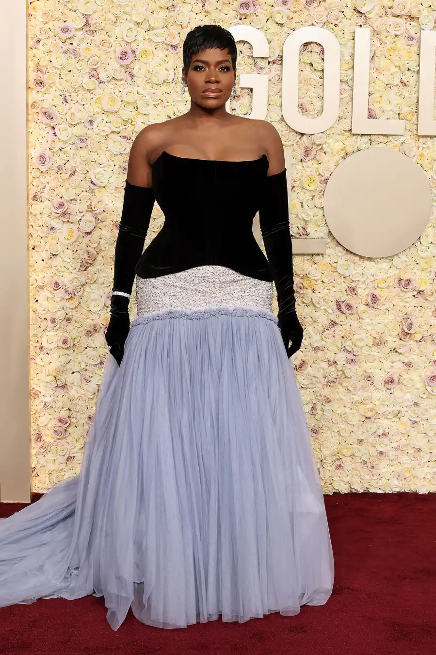 Fantasia Barrino Red Carpet Arrival Golden Globes 2024