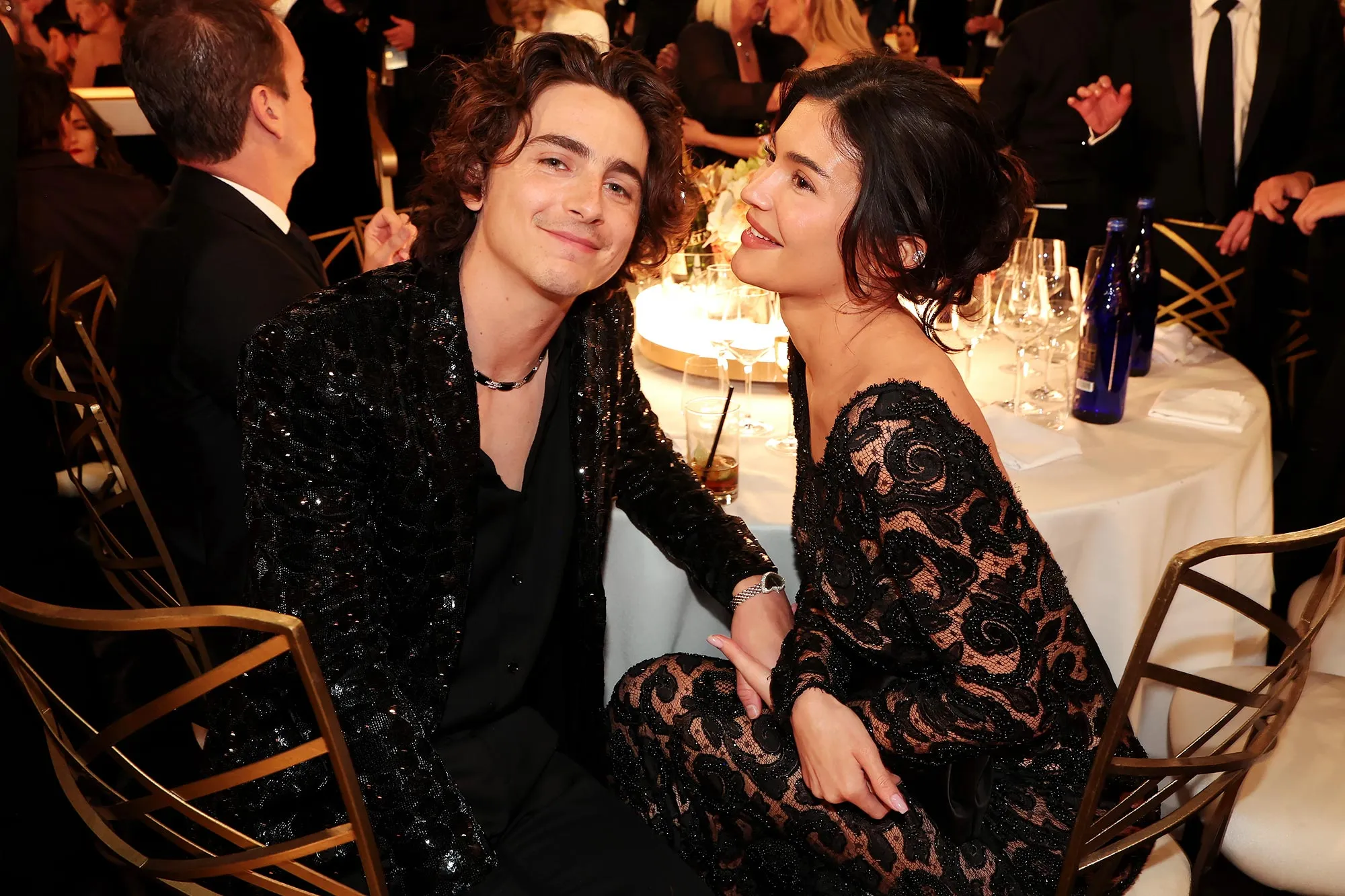 Feature 2405 Luxury Handbag Shopping Timothee Chalamet and Kylie Jenner 2024 Golden Globes