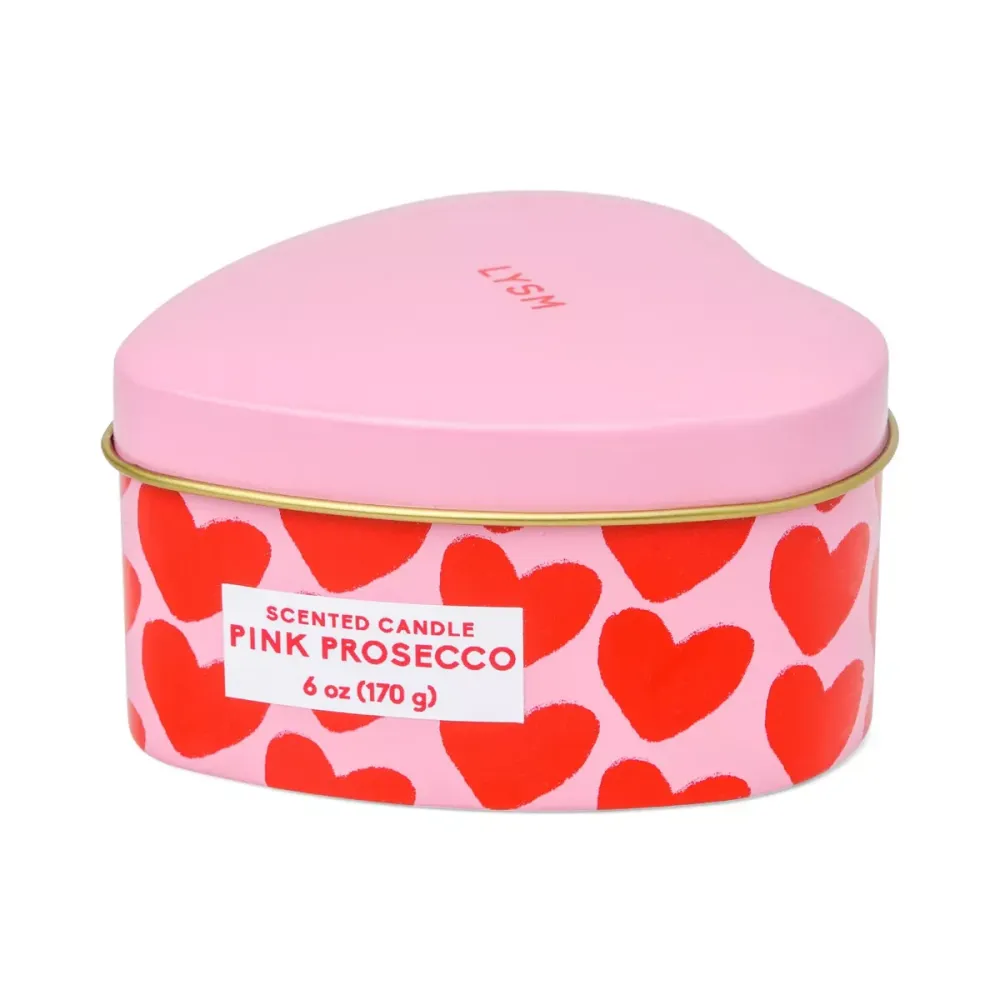 pink prosecco candle