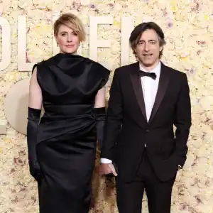 Greta Gerwig and Noah Baumbach Bring Their Newlywed Glow to the 2024 Golden Globe Awards