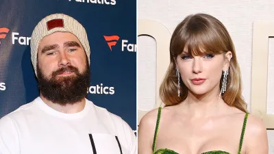 Jason Kelce High-Fives Taylor Swift Helps Bills Fan Show Off Sign After Jumping Into Stands