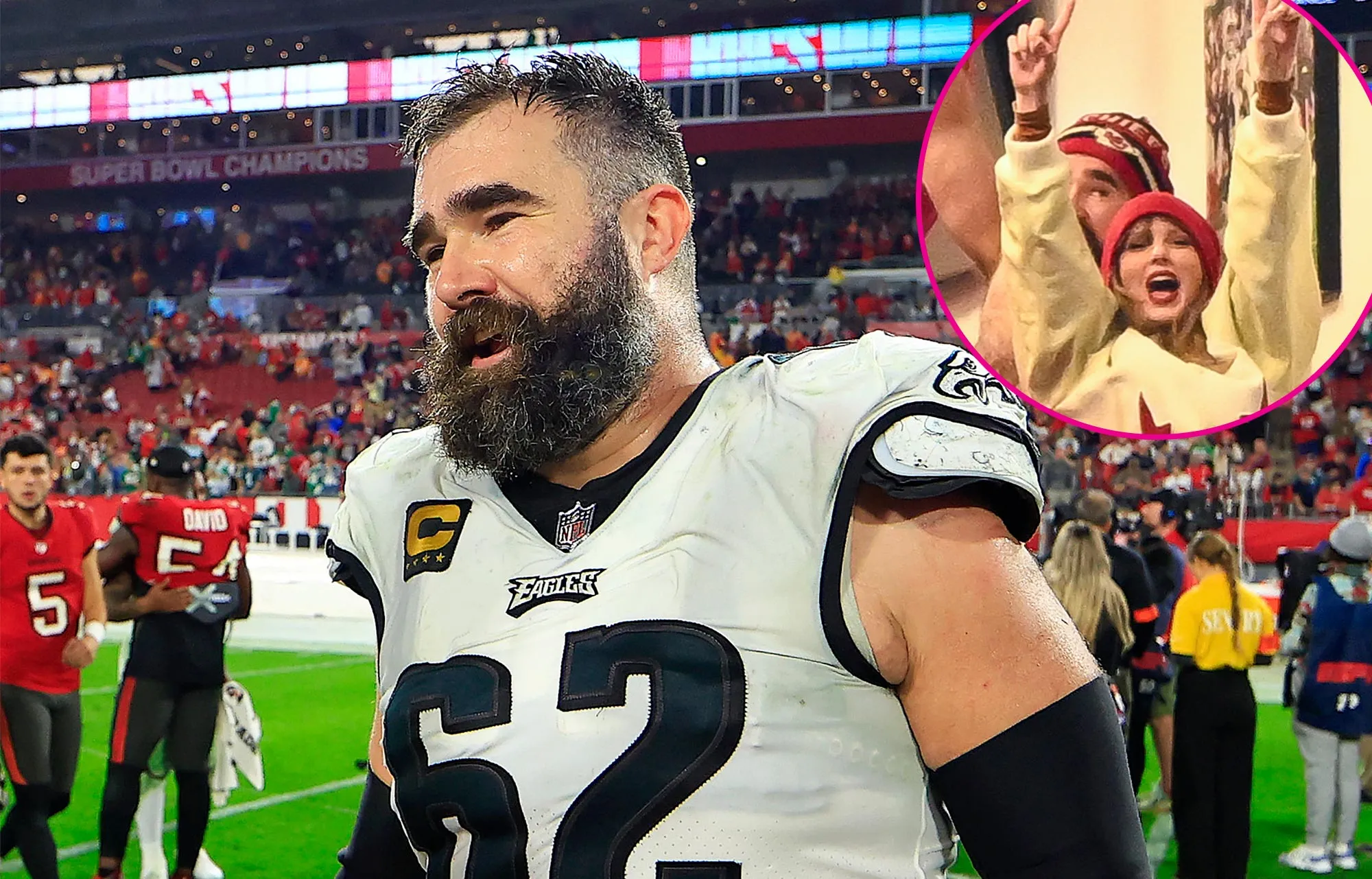 Jason Kelce and Taylor Swift s Suite Was Rowdy According to Bills Fan Sitting Near Them 955