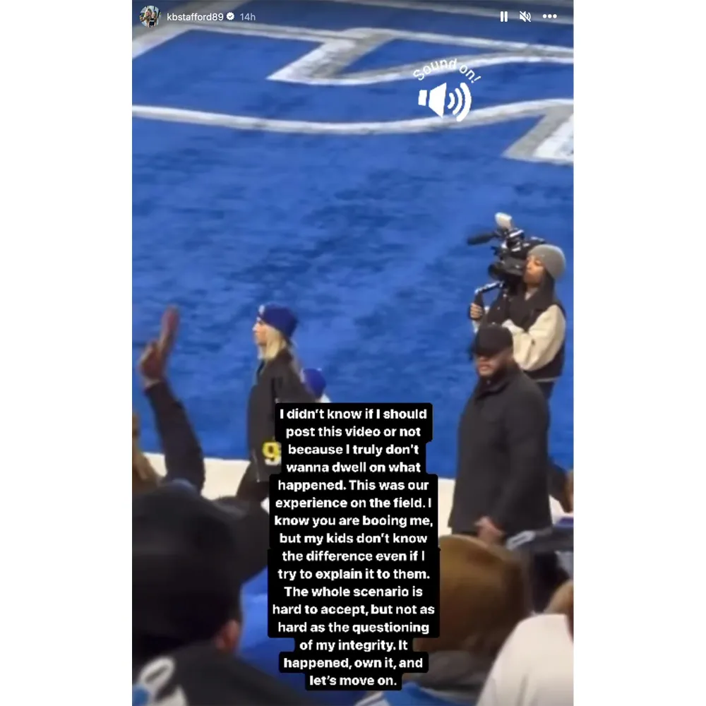 Kelly Stafford Says Daughters Dont Know the Difference Whether They or Their Parents Were Booed