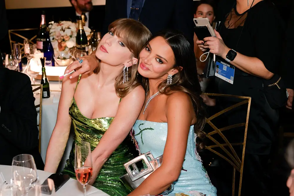 Kylie Kelce Likes&rsquo; Pic of Taylor Swift and Miles Teller&rsquo;s Wife Keleigh from 2024 Golden Globes 889