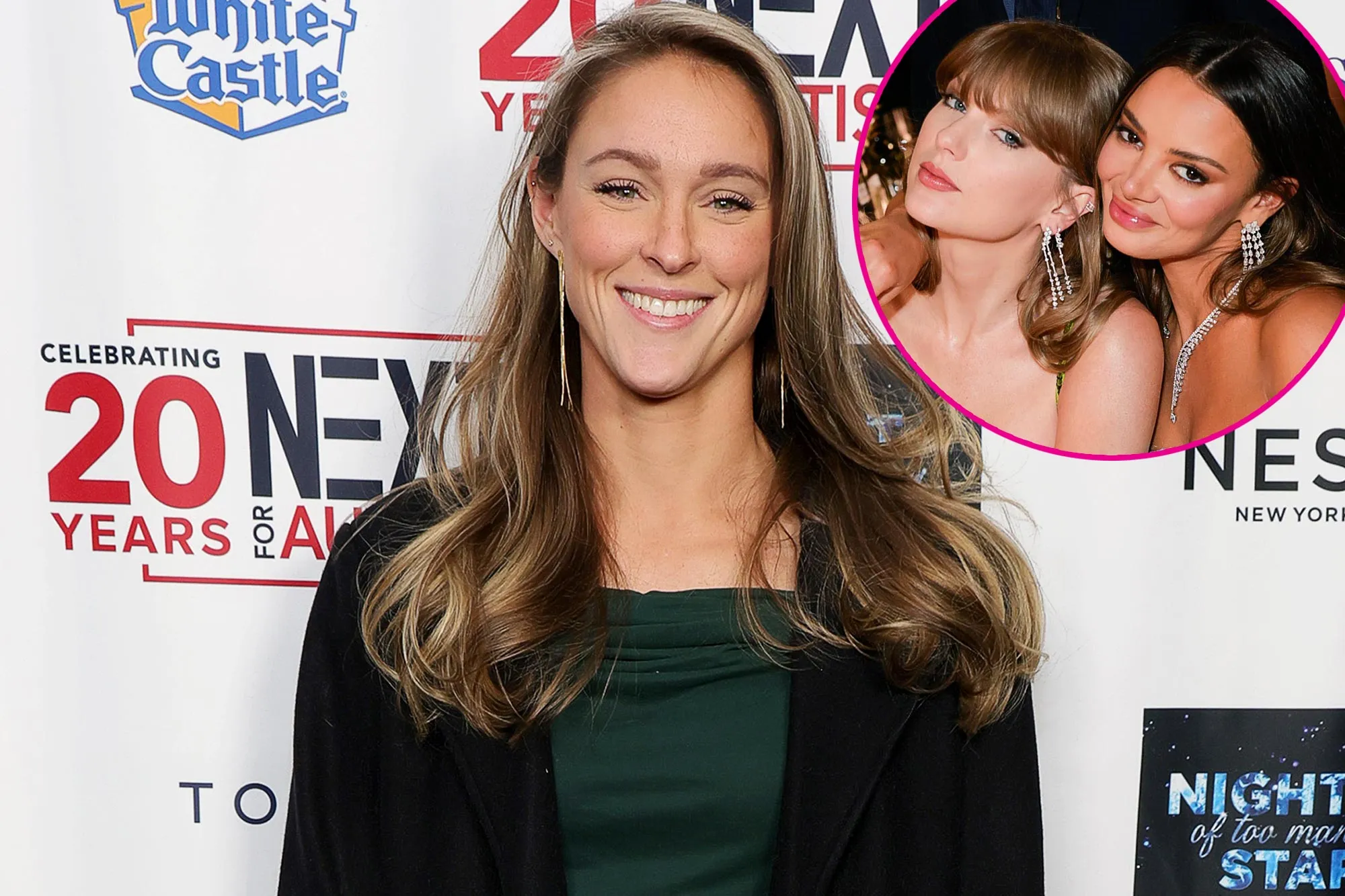 Kylie Kelce Likes’ Pic of Taylor Swift and Miles Teller’s Wife Keleigh from 2024 Golden Globes 890