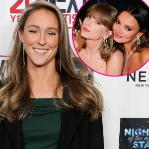 Kylie Kelce Likes’ Pic of Taylor Swift and Miles Teller’s Wife Keleigh from 2024 Golden Globes 890