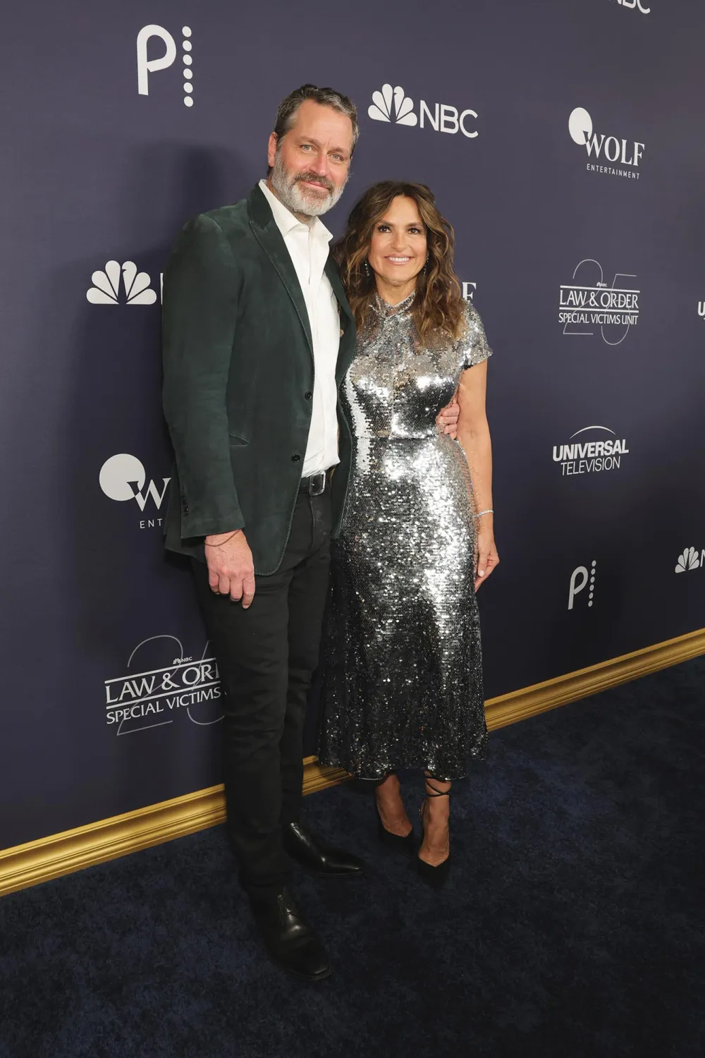 Mariska Hargitay Sparkles in Silver Sequins at Law & Order SVU 25th Anniversary Party