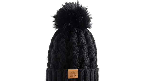 PAGE ONE Womens Winter Ribbed Beanie