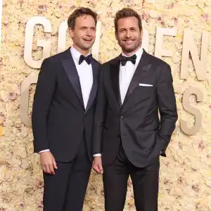Patrick J Adams and Gabriel Macht Have Suits Reunion at Golden Globes