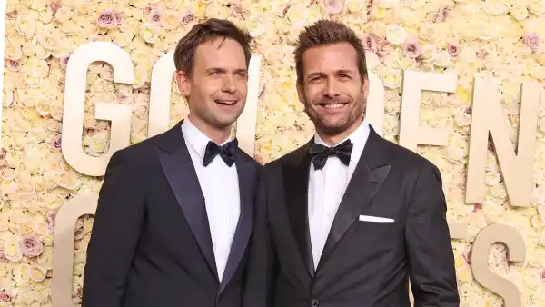 Patrick J Adams and Gabriel Macht Have Suits Reunion at Golden Globes