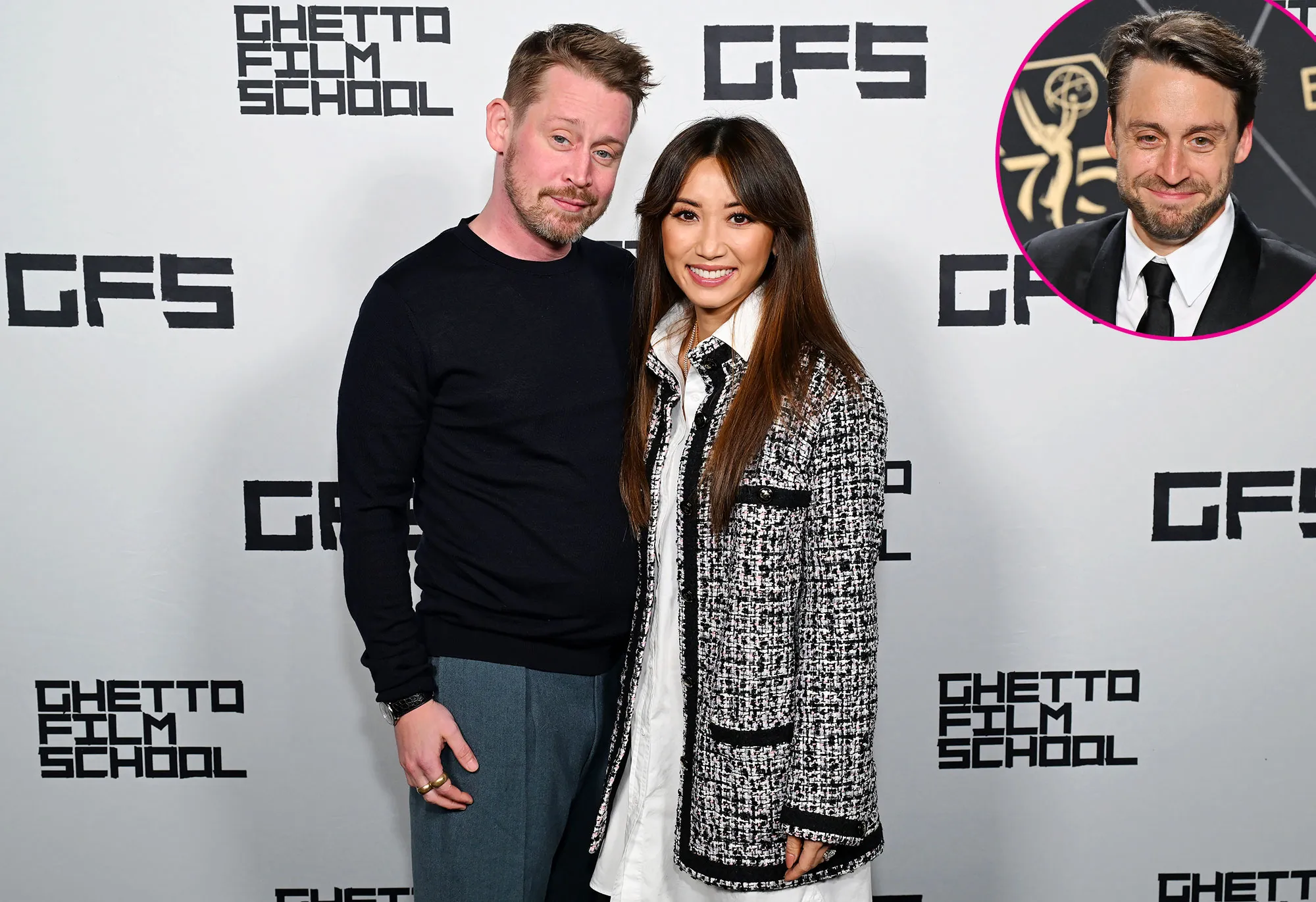 Promo Macaulay Culkin Fiancee Brenda Song Celebrates Kieran Culkin 2023 Emmy Awards Win