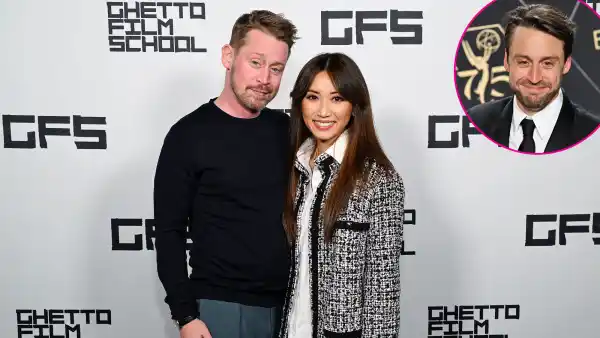 Promo Macaulay Culkin Fiancee Brenda Song Celebrates Kieran Culkin 2023 Emmy Awards Win