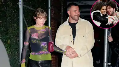 Promo Travis Kelce Subtly Supports Taylor Swift BFF Selena Gomez and Her New Romance With Benny Blanco