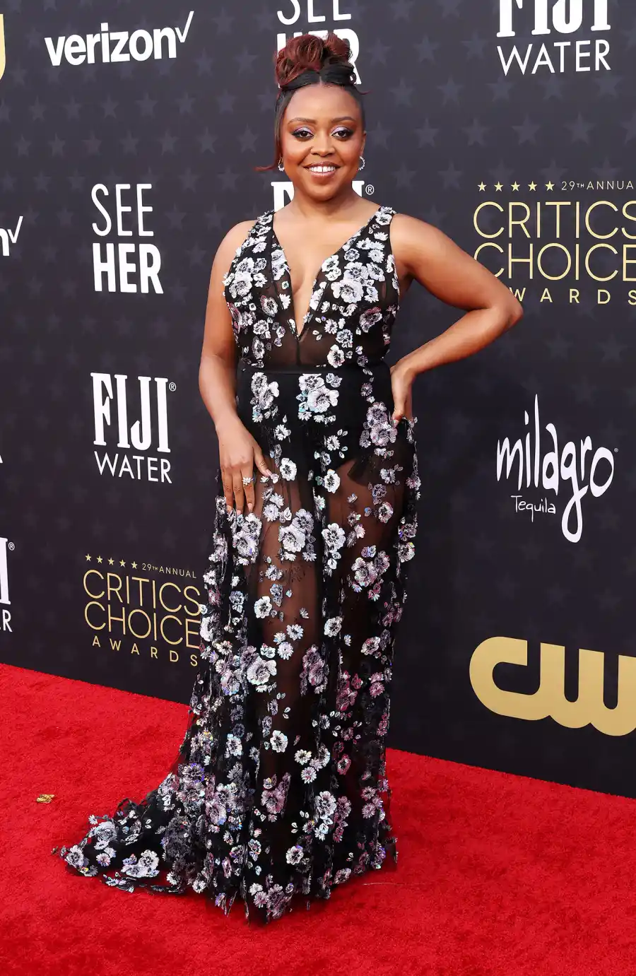 Quinta Brunson Red Carpet Arrival 2024 Critics Choice Awards