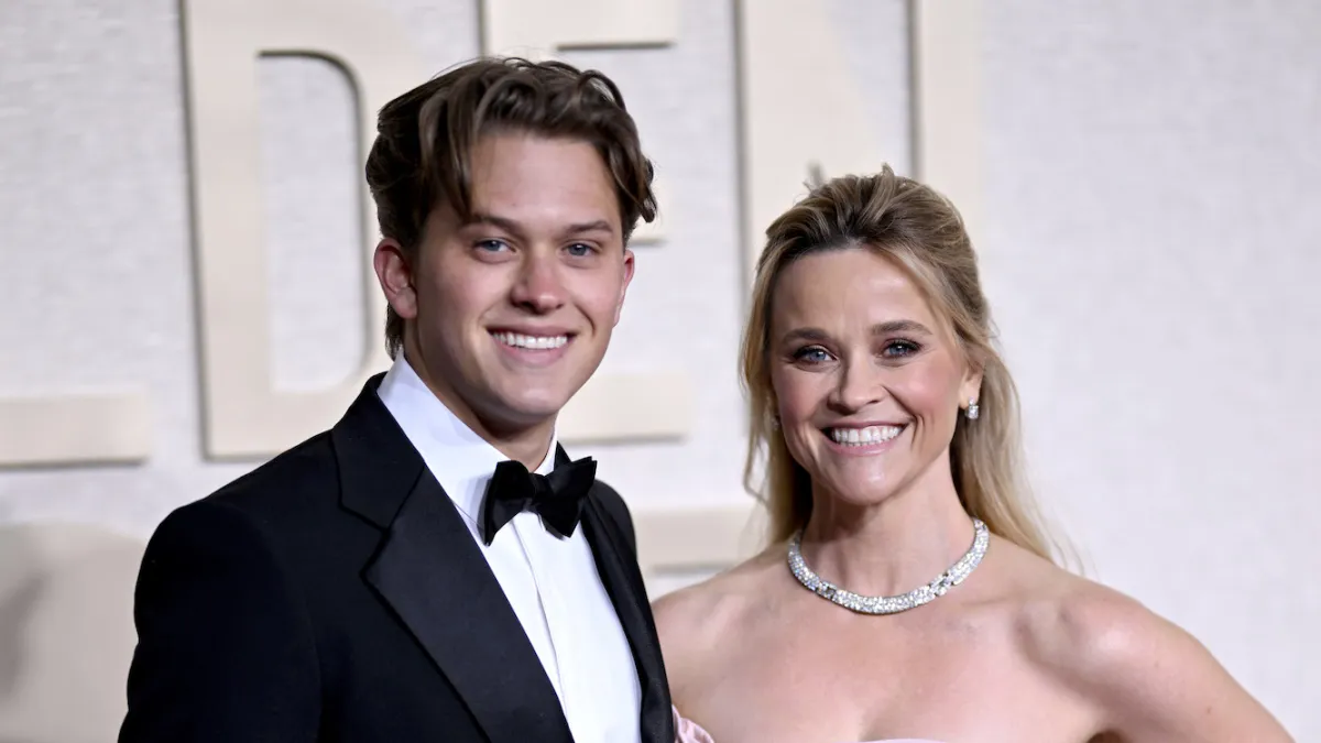 Reese Witherspoon Shares Sweet Video of Son Deacon Fixing Her Hair on Red Carpet at Golden Globes