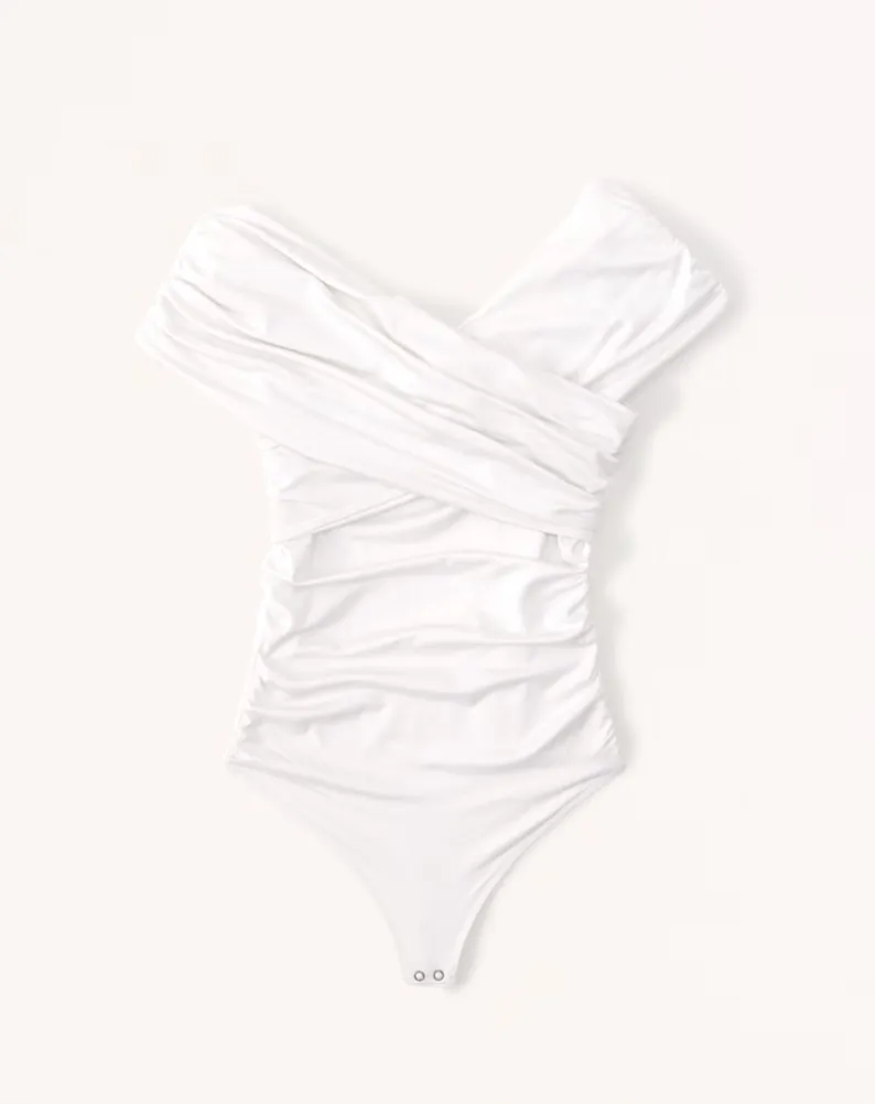 Abercrombie and Fitch Sleek Seamless Ruched Wrap Bodysuit