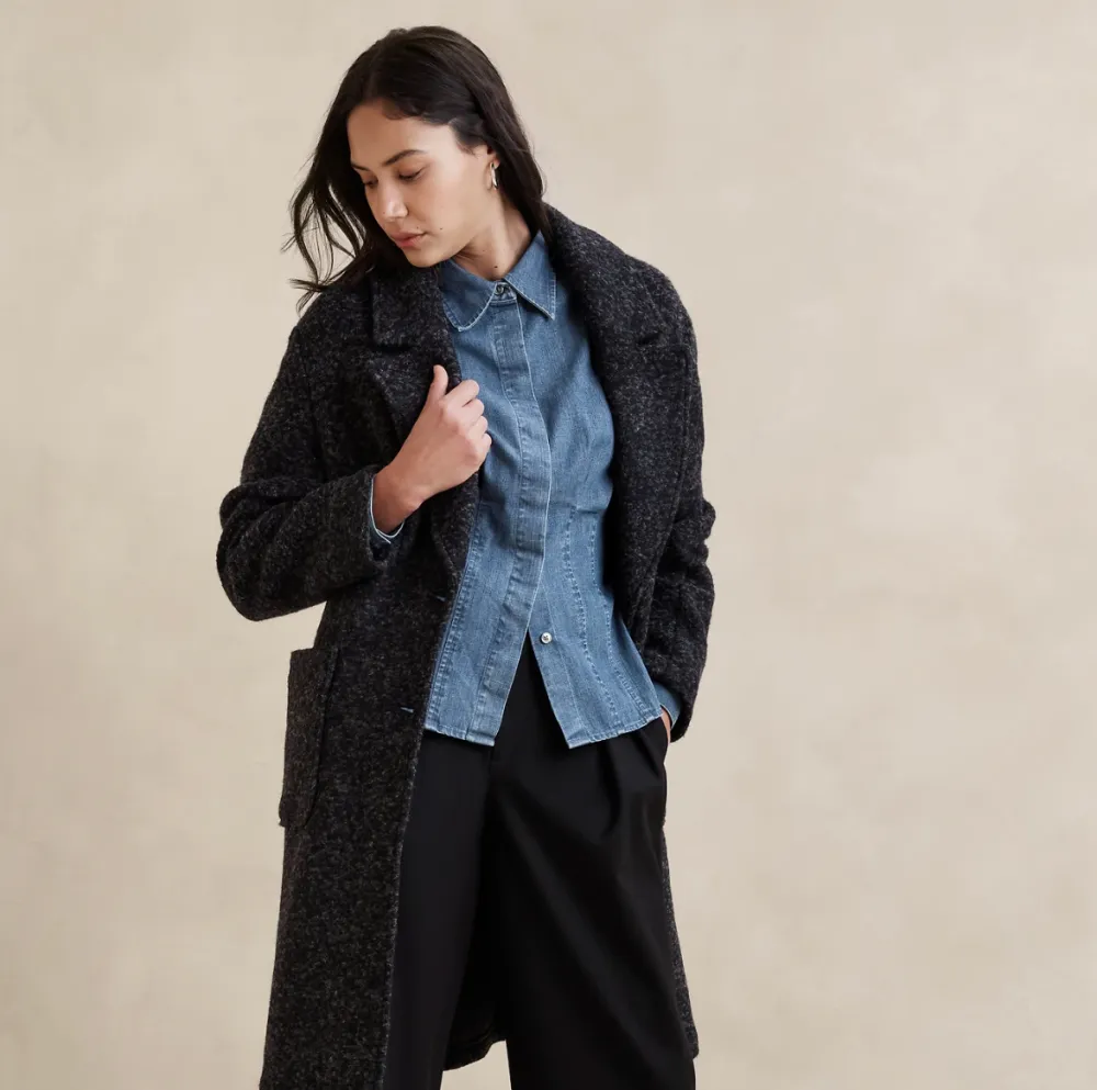 Banana Republic Factory Denim Fitted Shirt