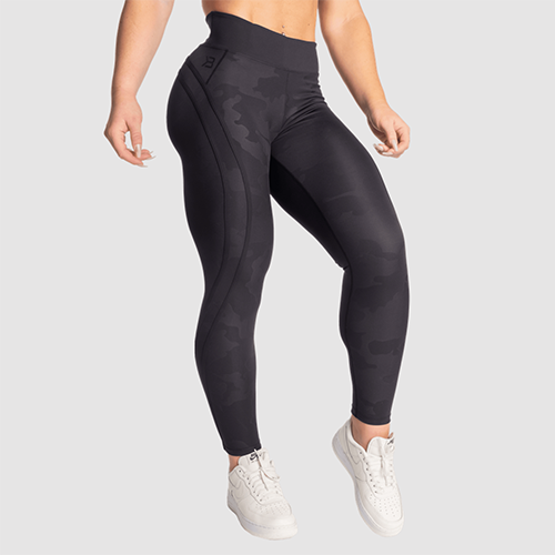 Better Bodies Camo High Tights, Black Camo