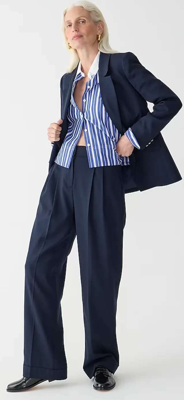 J.Crew Wide-leg essential pant in Italian city wool blend