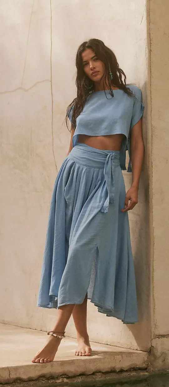 Free People Sundown Skirt Set