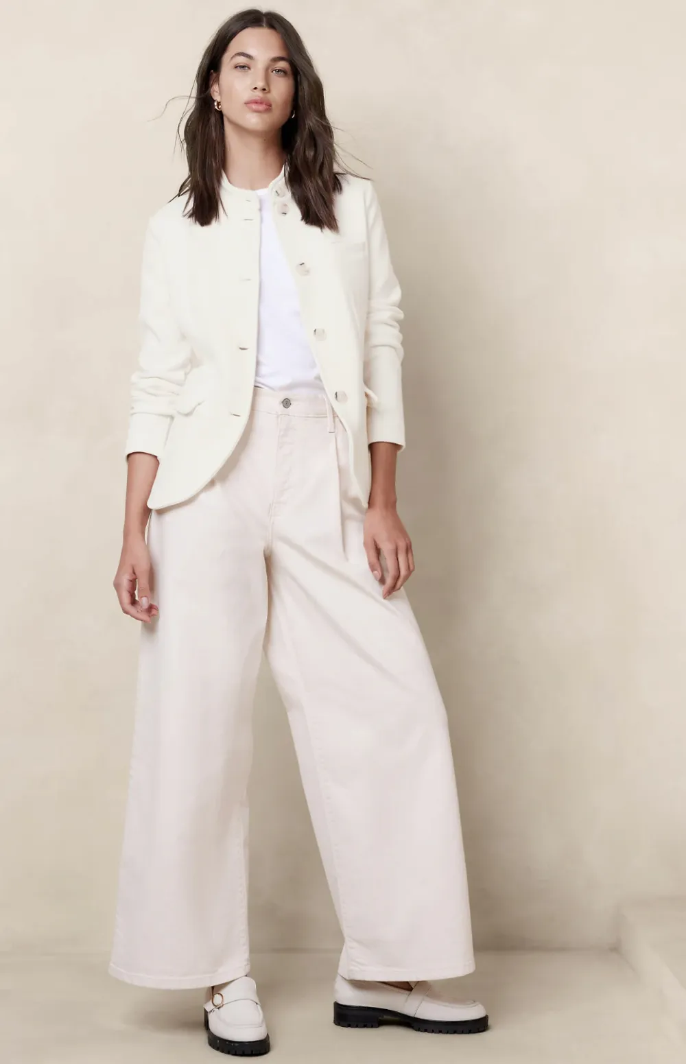 Banana Republic Factory Military Pique Blazer