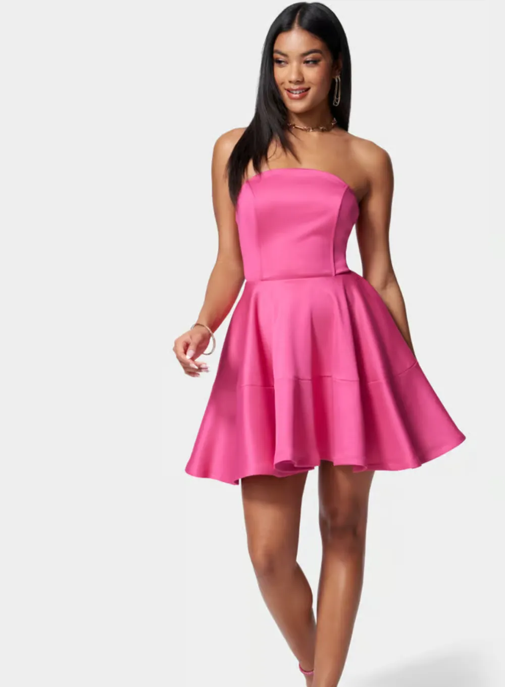 Bebe Cupcake Flare Mini Dress